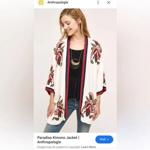 Anthropologie Paradiso Kimono Jacket by Elevenses one size